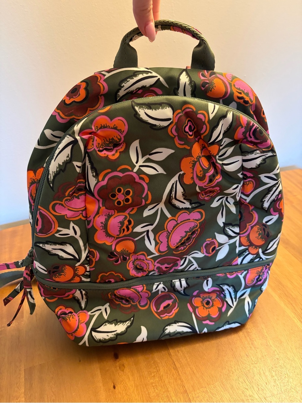 Vera Bradley Small Chancery Backpack - Bubbly Flowers Green Nylon